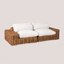 Canapé de jardin modulaire en rotin 2 pièces Milu SKLUM NATUREL
