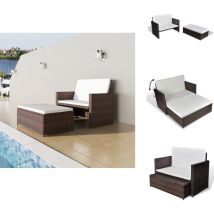 Canapé de jardin Résine tressée Marron - Canapé De Jardin - Meuble De Jardin - Canapé D'extérieur - Set De Salon Extérieur - Rotin Synthétique