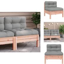 Canapé de jardin sans accoudoirs coussins bois massif douglas - Canapé De Jardin - Mobilier De Jardin - Canapé Extérieur - Meubles De Jardin - Bois