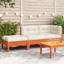 Design In - Canapé de jardin,Canapé d'extérieur,Sofa de jardin avec coussins et repose-pied 2 places CFW46848