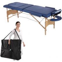 Mucola - Canapé de massage mobile 3 zones, banc de massage pliable, bleu M01