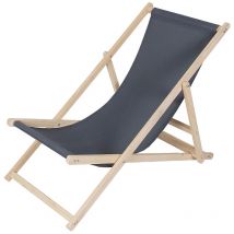 Canapé de plage, divan de jardin chaise longue de jardin en bois divan pliant - anthracite