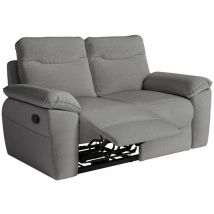 Canapé de relaxation manuel ross 2 places en tissu - Gris