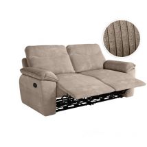 Canapé de relaxation manuel ross 3 places en velours côtelé - Taupe