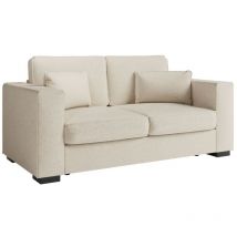 Loungitude - Canapé droit fixe 2 places belami en tissu - Beige