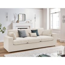 BOBOCHIC - Canapé droit fixe compact BELAIR Beige