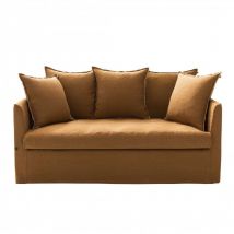 Homemaison - Canapé en Lin Soho Haomy Marron Clair 220x80x85 cm
