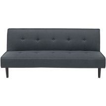 Beliani - Canapé Lit Clic Clac 3 Places en Tissu Gris Foncé pour Salon au Style Scandinave