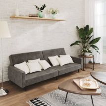 Maisonchic - Canapé-lit à 2 places, Canapé convertible, Banquette Sofa de Salon, gris foncé velours design in
