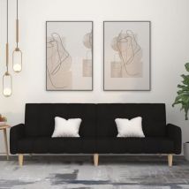 Maisonchic - Canapé-lit à 2 places, Canapé convertible, Banquette Sofa de Salon, noir tissu KEF713310 design in