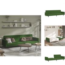 Vidaxl - Canapé-lit à 2 places vert foncé velours - Canapé Lit - Canapé Convertible - Meuble Salon - Canapé 2 Places - Fauteuil Convertible