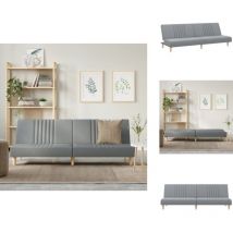 Vidaxl - Canapé-lit à gris clair tissu - Canapé Convertible - Canapé Lit - Canapé Design - Canapé Moderne - Canapé Gris