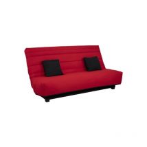 Canapé lit Axel cc 130 mousse 35 kg couette rouge