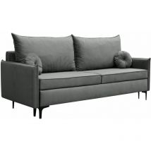 Mobilier1 - Canapé convertible Clovis 103, Manila 16, Boîte de literie, 0, 101x216x96cm