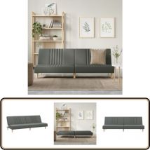Vidaxl - Canapé-lit gris foncé tissu - Canapé Convertible - Canapé Lit - Canapé Design - Canapé Moderne - Canapé Gris