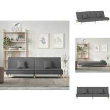 Canapé-lit gris foncé tissu - Canapé Convertible - Canapé Lit - Canapé Design - Canapé Moderne - Canapé Gris