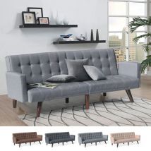 Modus Sofà - Canapé convertible 3 places Clic Clac en tissu Eliodoro - Gris