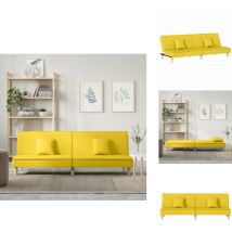 Vidaxl - Canapé-lit jaune clair tissu - Canapé Convertible - Canapé Lit - Canapé Design - Canapé Moderne - Canapé Couleur Jaune