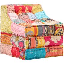 Vidaxl - Pouf modulaire Patchwork Tissu
