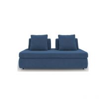 Canapé lit tissu Stone canapé convertible 140 cm bleu