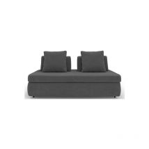 Canapé lit tissu Stone canapé convertible 140 cm Gris Anthracite