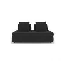 Canapé lit tissu Stone canapé convertible 140 cm Noir