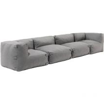 Canapé de jardin modulable 4 places gris - Mixi