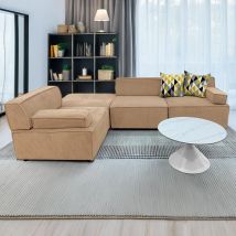 Canapé modulable Benoit Velours côtelé Beige