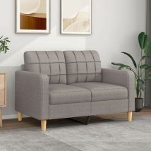 Le Poisson Qui Jardine - Canapé ou Sofa 2 Places 120 cm Tissu Beige. Avec Pied en bois. Confort et qualité - Beige