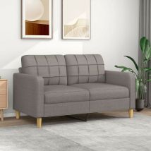 Le Poisson Qui Jardine - Canapé ou Sofa 2 Places 140 cm Tissu Beige. Avec Pied en bois. Confort et qualité - Beige
