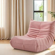 Canapé paresseux au sol, fauteuil paresseux avec dossier sans accoudoirs, canapé simple, pour salon,salle à manger, chambre d'amis, mousse haute