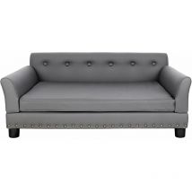 Bingo Paw - Canapé pour Chien Grande Taille Lit Haut pour Gros Chien Déhoussable Fauteuil en Cuir Chien sur Pied - 96x72x40cm