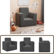 Canapé pour enfants Anthracite Peluche douce - Canapé Enfant - Canapé Bébé - Fauteuil Enfant - Mobilier Enfant - Décoration Chambre Enfant
