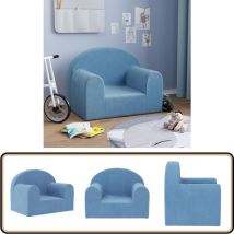 Canapé pour enfants bleu peluche douce - Canapé Enfant - Canapé Bébé - Mobilier Enfant - Meubles Pour Chambre D'enfant - Fauteuil Enfant