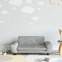 Maison Chic - Canapé pour enfants Canapé Sofa scandinave gris clair 70x45x33 cm velours 84796