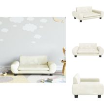 Canapé pour enfants crème 70x45x33 cm velours - Canapé Enfant - Canapé Bébé - Mobilier Enfant - Meubles Pour Enfants - Décoration Chambre Enfant