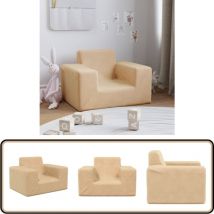 Canapé pour enfants Crème Peluche douce - Canapé Enfant - Canapé Bébé - Fauteuil Enfant - Mobilier Enfant - Décoration Chambre Enfant