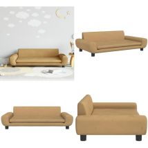 Canapé pour enfants marron 100x54x33 cm velours - Canapé Enfant - Canapé Bébé - Mobilier Enfant - Meubles Pour Enfants - Décoration Chambre Enfant