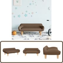 Canapé pour enfants marron 70x40x24 cm tissu - Canapé Enfant - Canapé Bébé - Mobilier Enfant - Meubles Pour Enfants - Fauteuil Enfant
