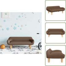 Canapé pour enfants marron 70x40x24 cm tissu - Canapé Enfant - Canapé Bébé - Mobilier Enfant - Meubles Pour Enfants - Fauteuil Enfant