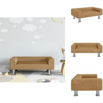 Canapé pour enfants marron 70x45x26,5 cm velours - Canapé Enfant - Canapé Bébé - Mobilier Enfant - Meubles Pour Enfants - Décoration Chambre Enfant