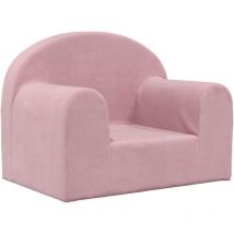 Canapé pour enfants rose peluche douce Vidaxl