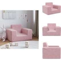 Canapé pour enfants Rose Peluche douce - Canapé Enfant - Canapé Bébé - Mobilier Enfant - Fauteuil Enfant - Décoration Chambre Enfant