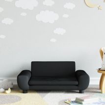 Design In - Canapé pour enfants,Sofa pour Salon noir 70x45x33 cm velours CFW63708