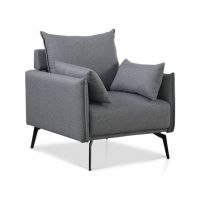 Designetsamaison - Fauteuil scandinave 1 place gris - Ivar