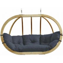 Amazonas - Canapé suspendu Globo royal Anthracite - coussin imperméable - Anthracite - coussin imperméable