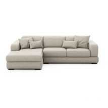 Canapé tissu White Angle Gauche Tissu Beige Foncé