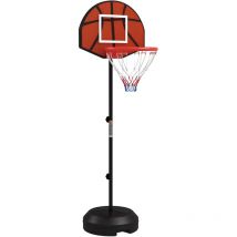 Canasta de baloncesto con altura ajustable 129-179 cm aro de baloncesto con diana magnética y dardos base rellenable para interior Ø38x129-179 cm