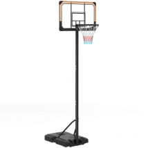 Sportnow - Canasta de baloncesto de exterior con altura ajustable 235-264 cm aro de baloncesto con soporte canasta de baloncesto con ruedas base