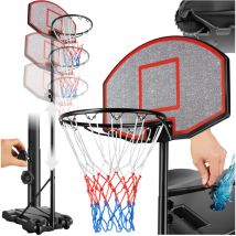 Tectake - Canasta de baloncesto Harlem - canasta de basquetbol, aro de basquet con tablero y soporte estable, canasta con estructura de acero
